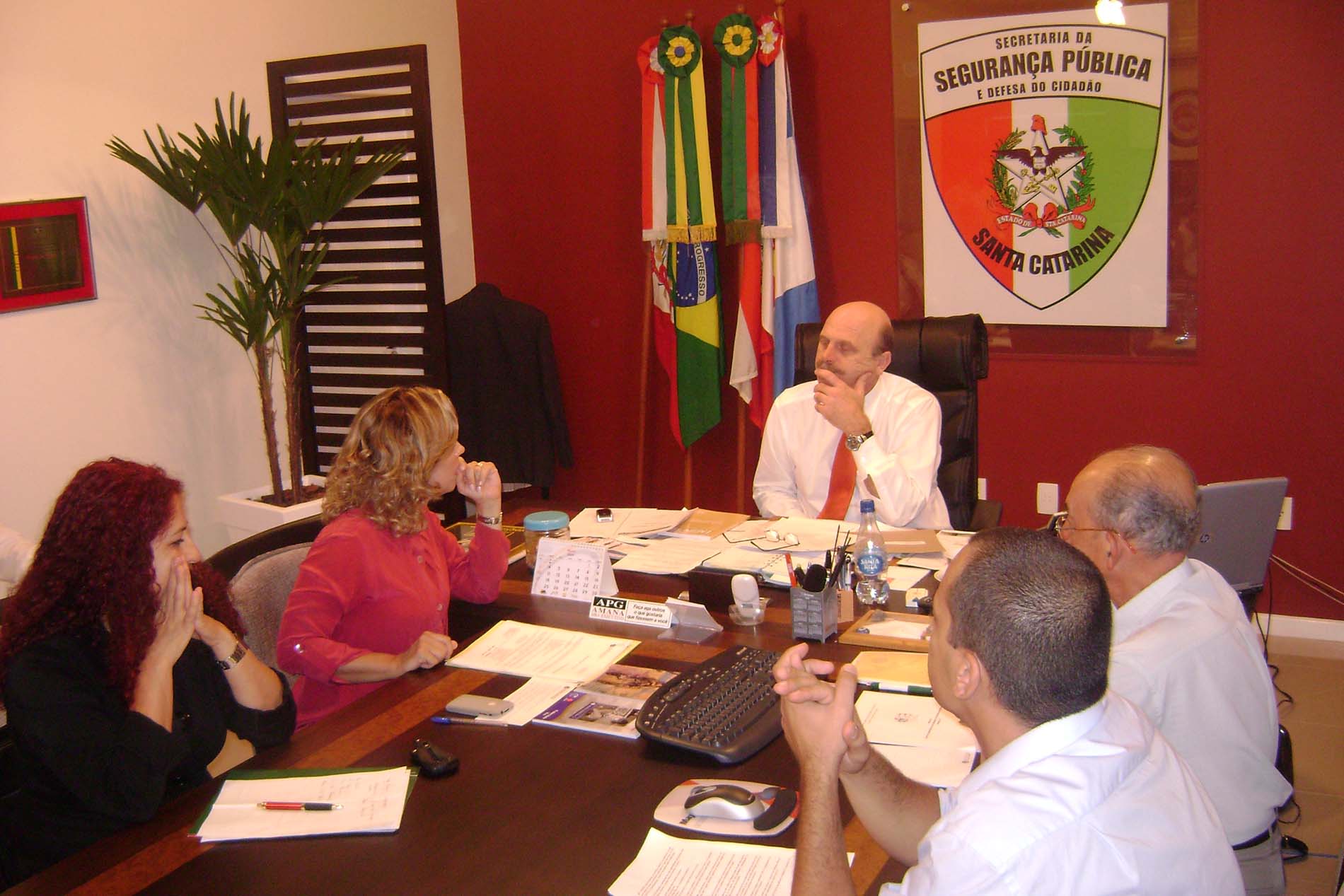 Reunião na Secretaria de Segurança Pública