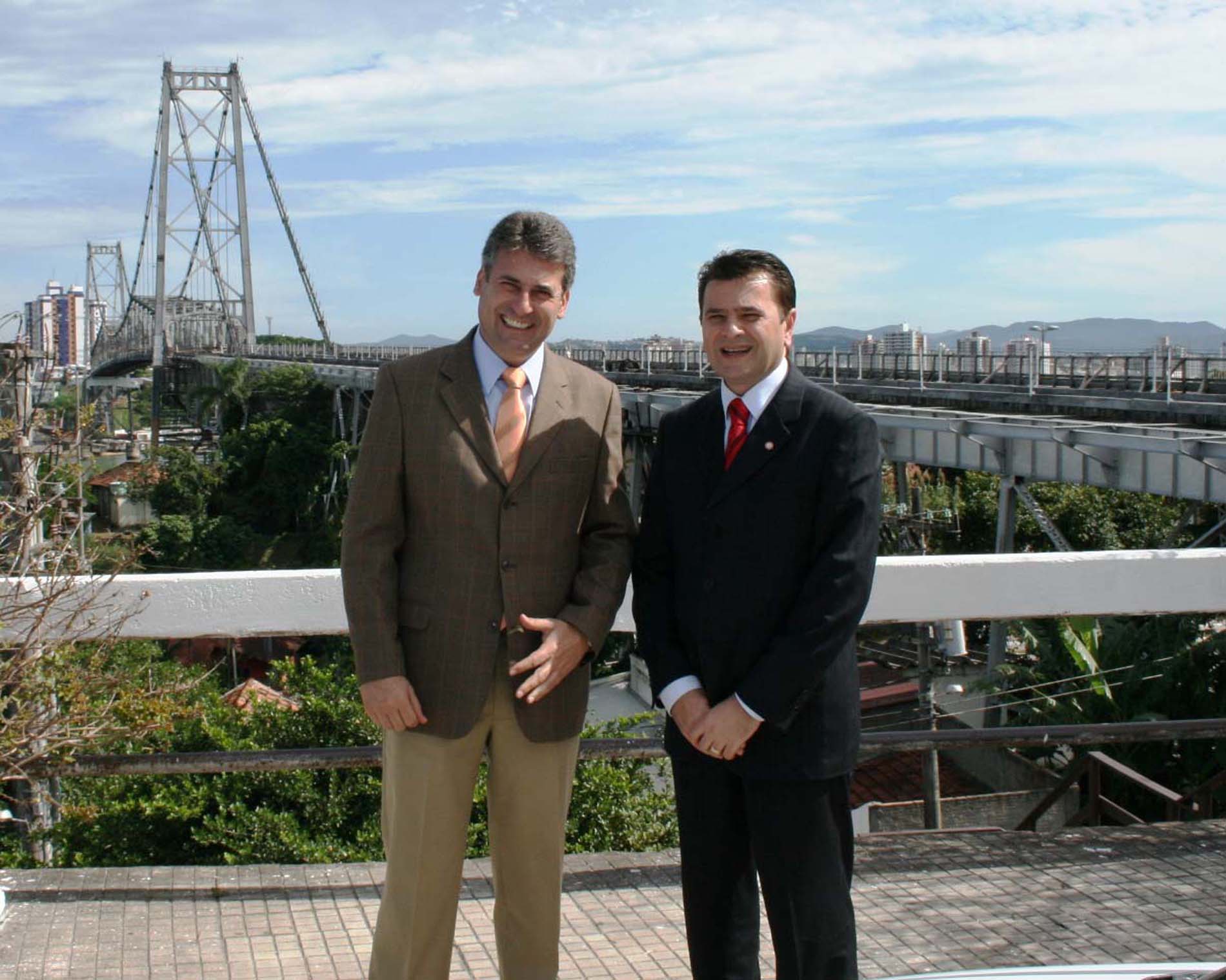 O deputado Elizeu Mattos e o secretário de Estado da Infraestrutura Mário Mariani