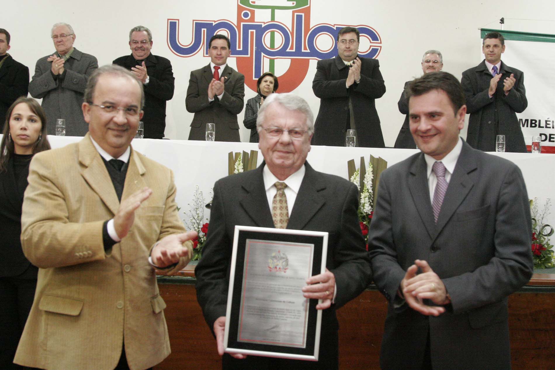 Sessão solene em comemoração aos 50 anos do Ensino Superior na Serra Catarinense - Uniplac em Lages.