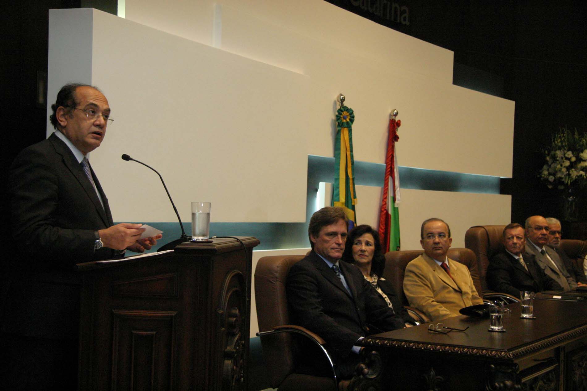 Ministro Gilmar Mendes visita Tribunal de Justiça de Santa Catarina