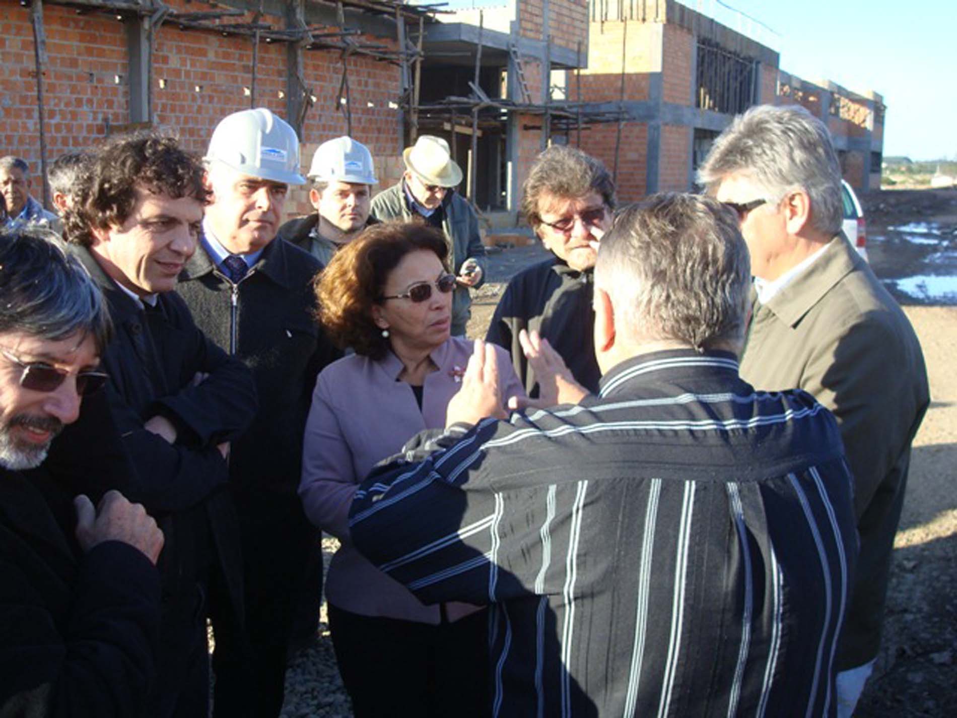 Idelli e Décio visitam obras do IF-SC Criciúma