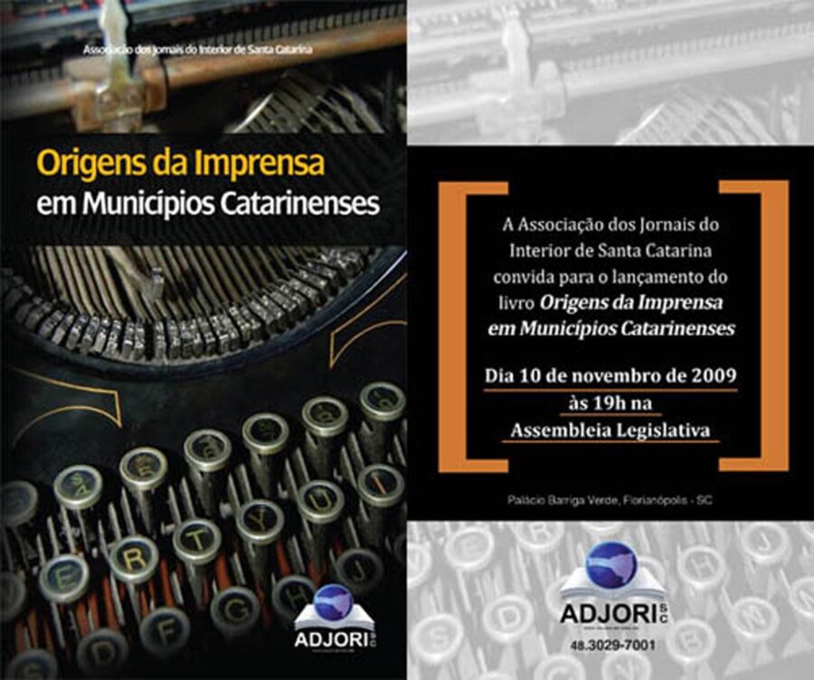 Aviso de Pauta – Adjori/SC é homenageada pela Assembleia e lança livro sobre a história da imprensa