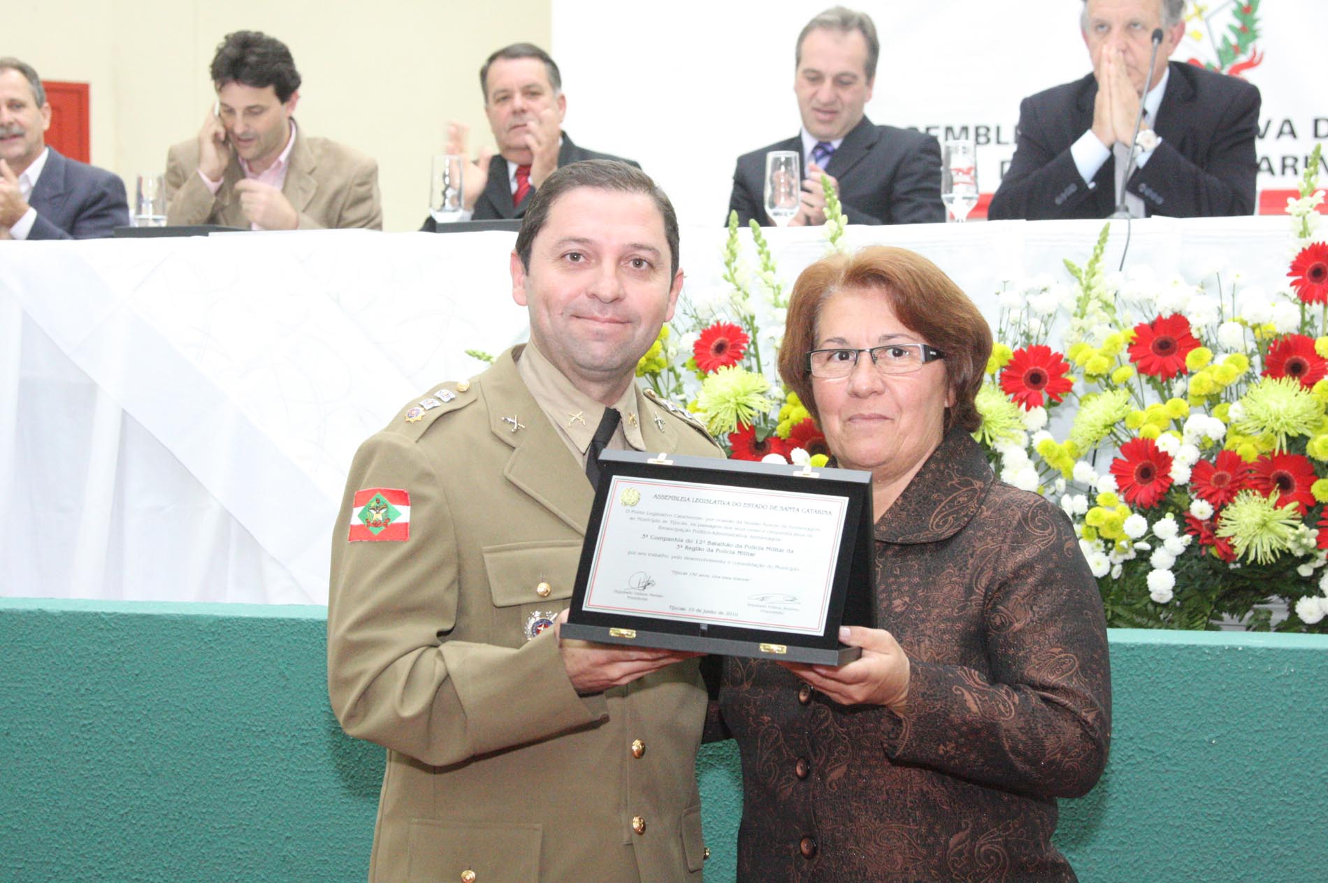 Sessão Solene em homenagem aos 150 anos de Emancipação do Município de Tijucas - Local:  Tijucas/SC.