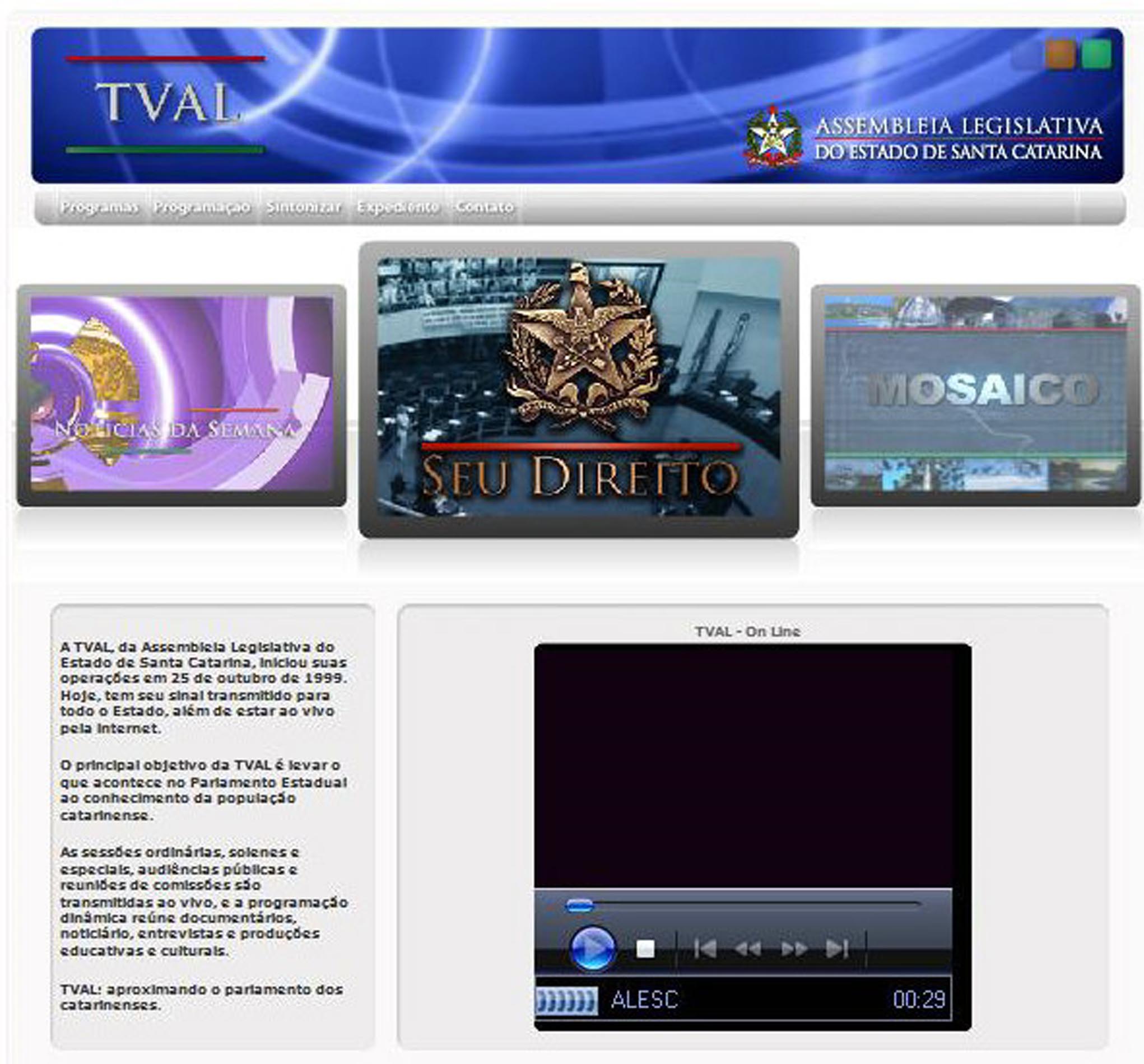 TV da Assembleia Legislativa de Santa Catarina ganha espaço virtual