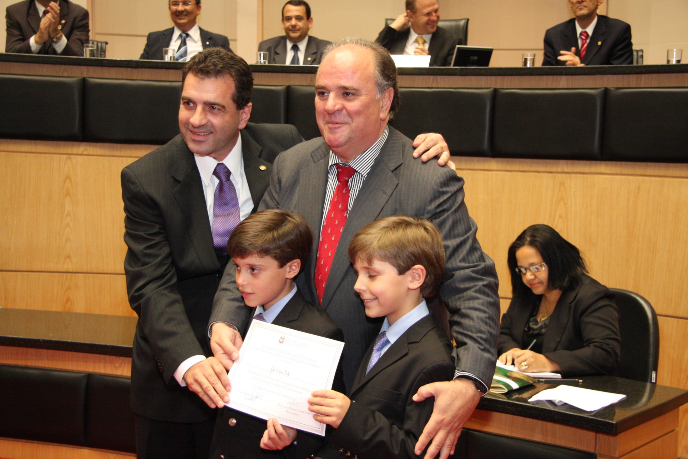 Sessão Solene de Concessão de Medalhas - Dep. Valdir Cobalchini e Senhor José Adami Neto