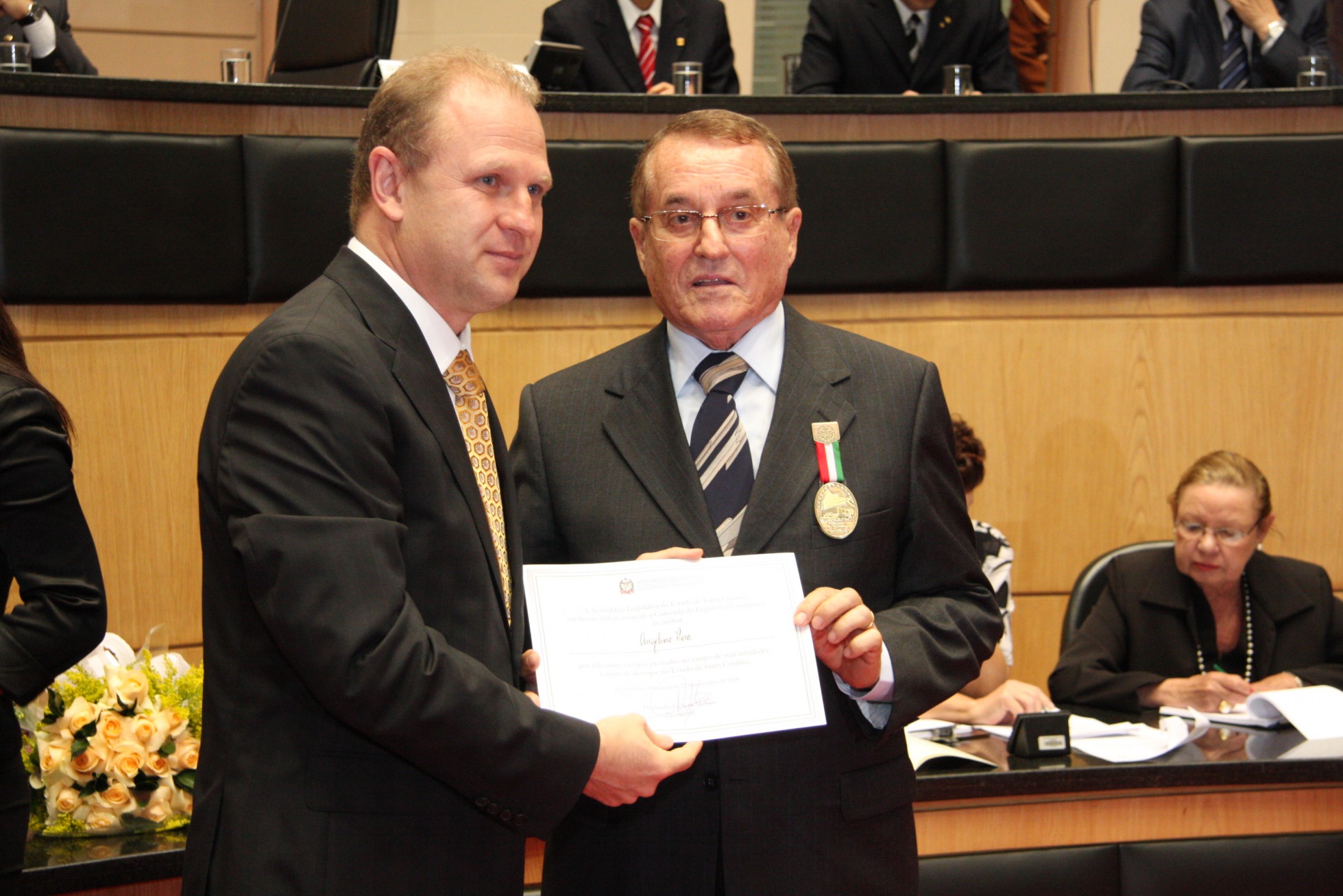 Sessão Solene de Concessão de Medalhas - Gelson Merísio e Angelino Rosa