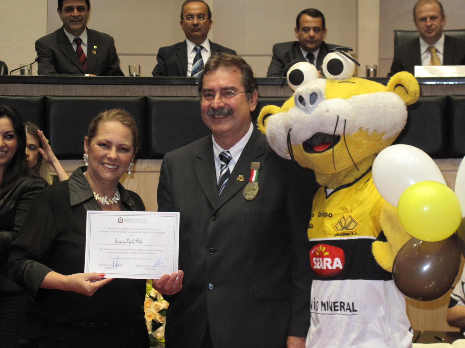 Tigre recebe homenagem na Assembléia Legislativa