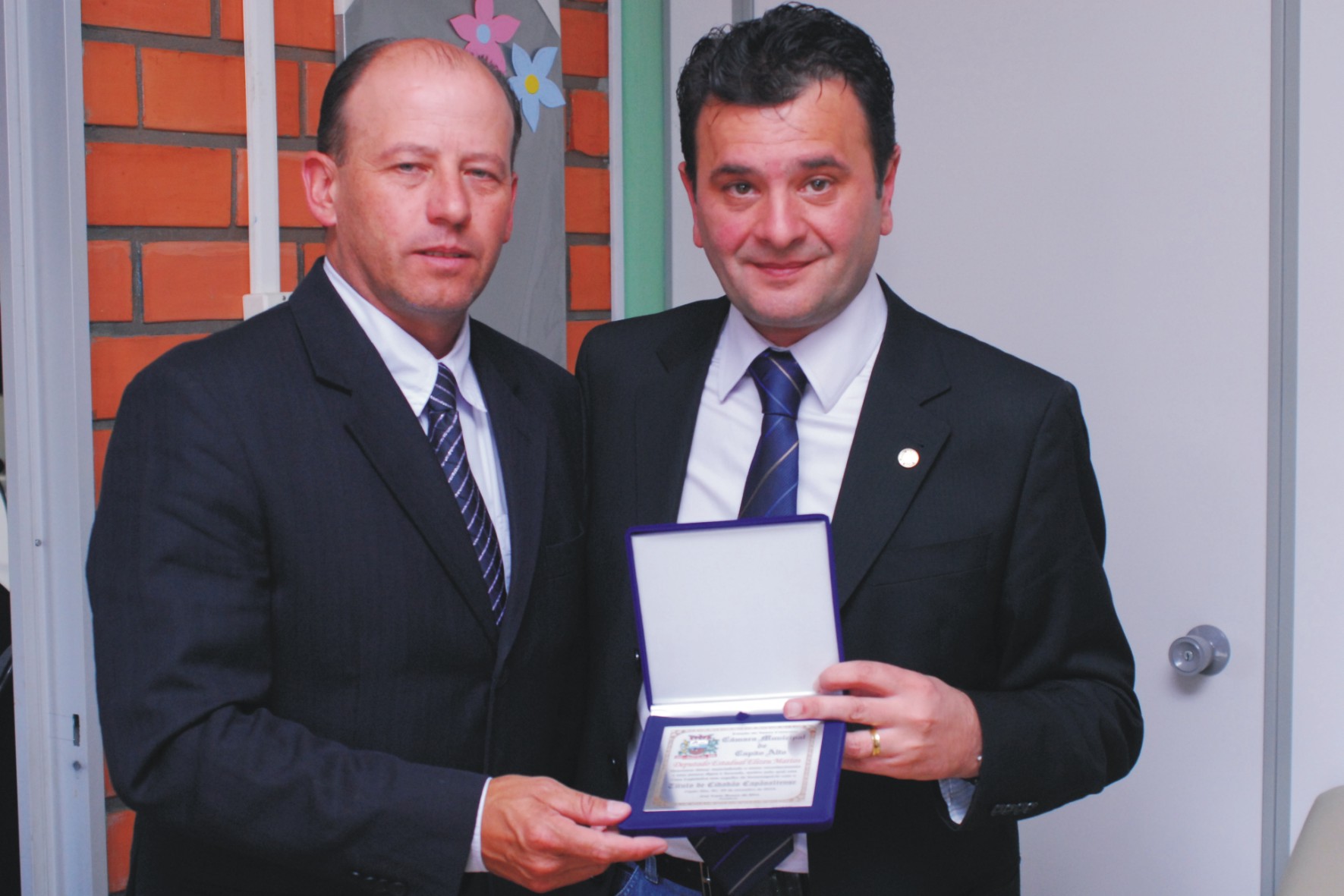 Elizeu Mattos  e o prefeito de Capão Alto