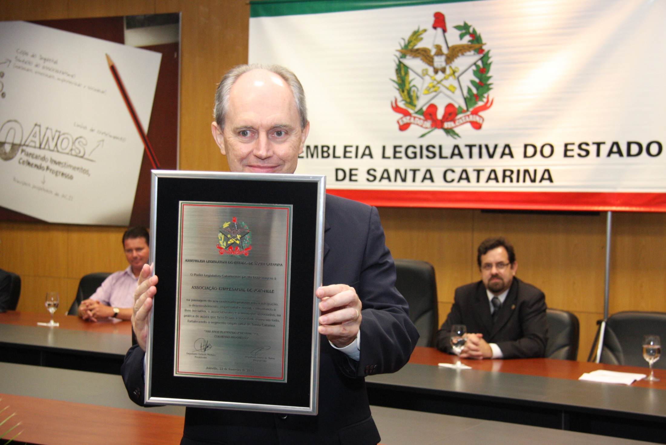 Sessão Solene em homenagem à Associação Empresarial de Joinville - ACIJ pela passagem do seu centenário. Local: Joinville