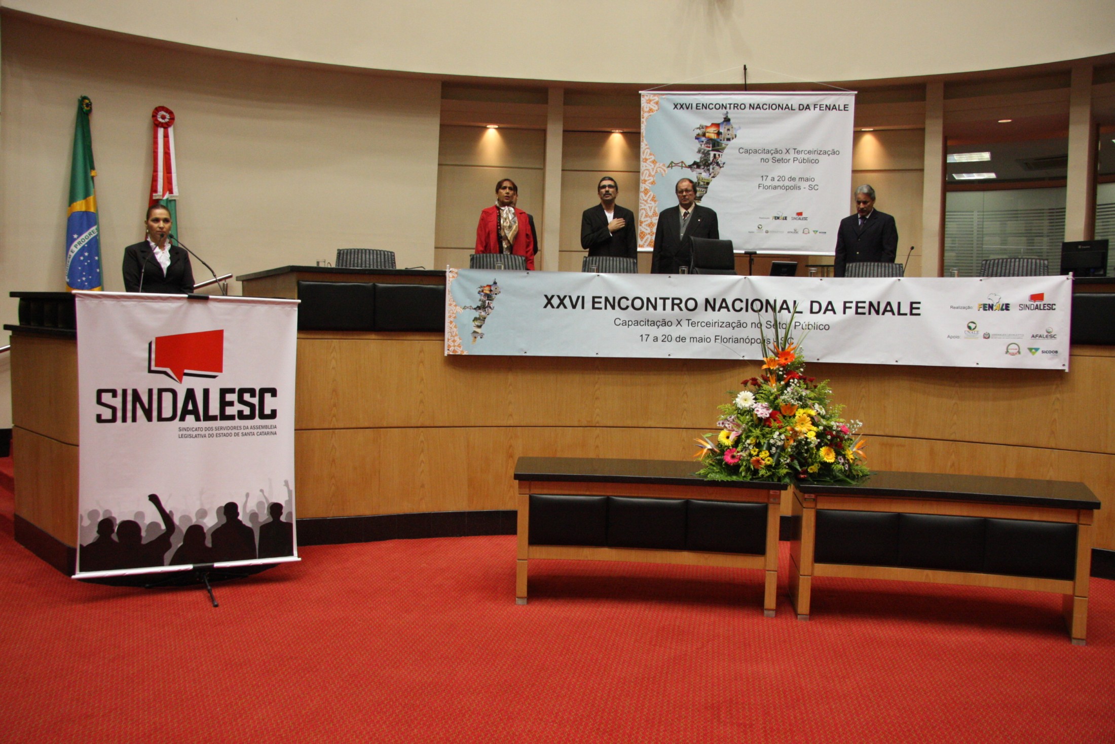Solenidade de Abertura do XXVI Encontro Nacional da FENALE - Federação Nacional dos Servidores dos Poderes Legislativos Federal
