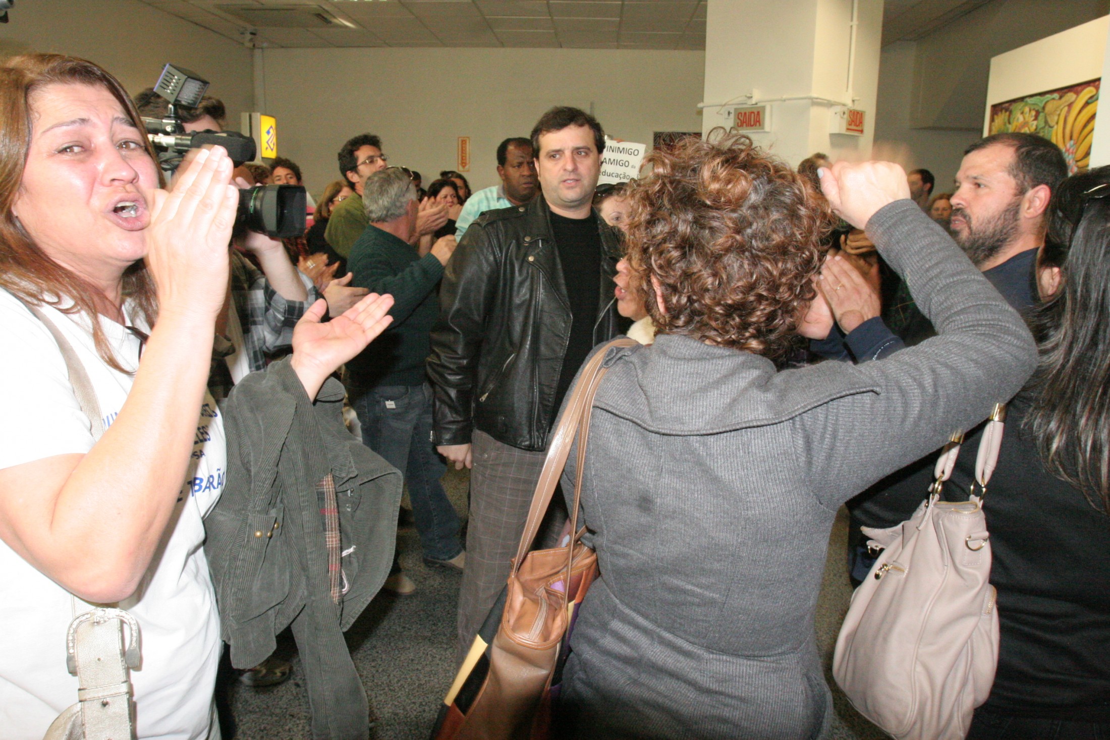 Professores em greve
