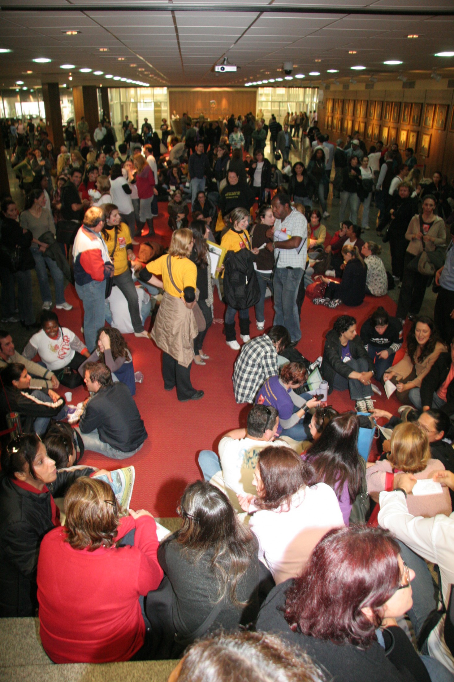 Manifestação dos Professores - Hall da ALESC