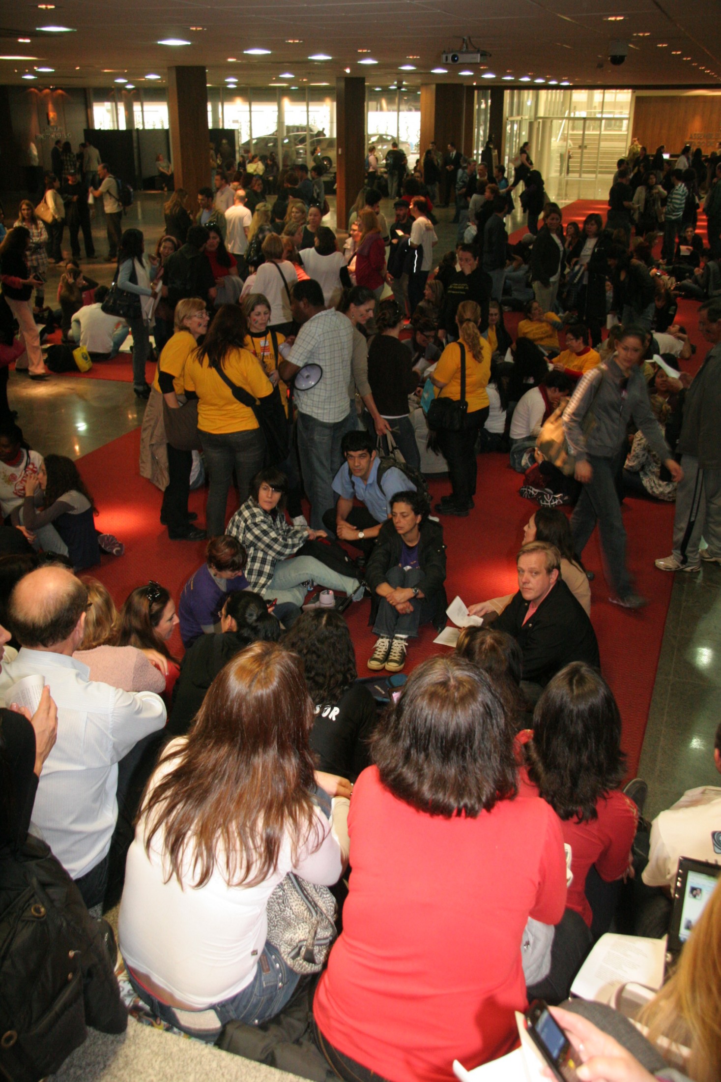 Manifestação dos Professores - Hall da ALESC