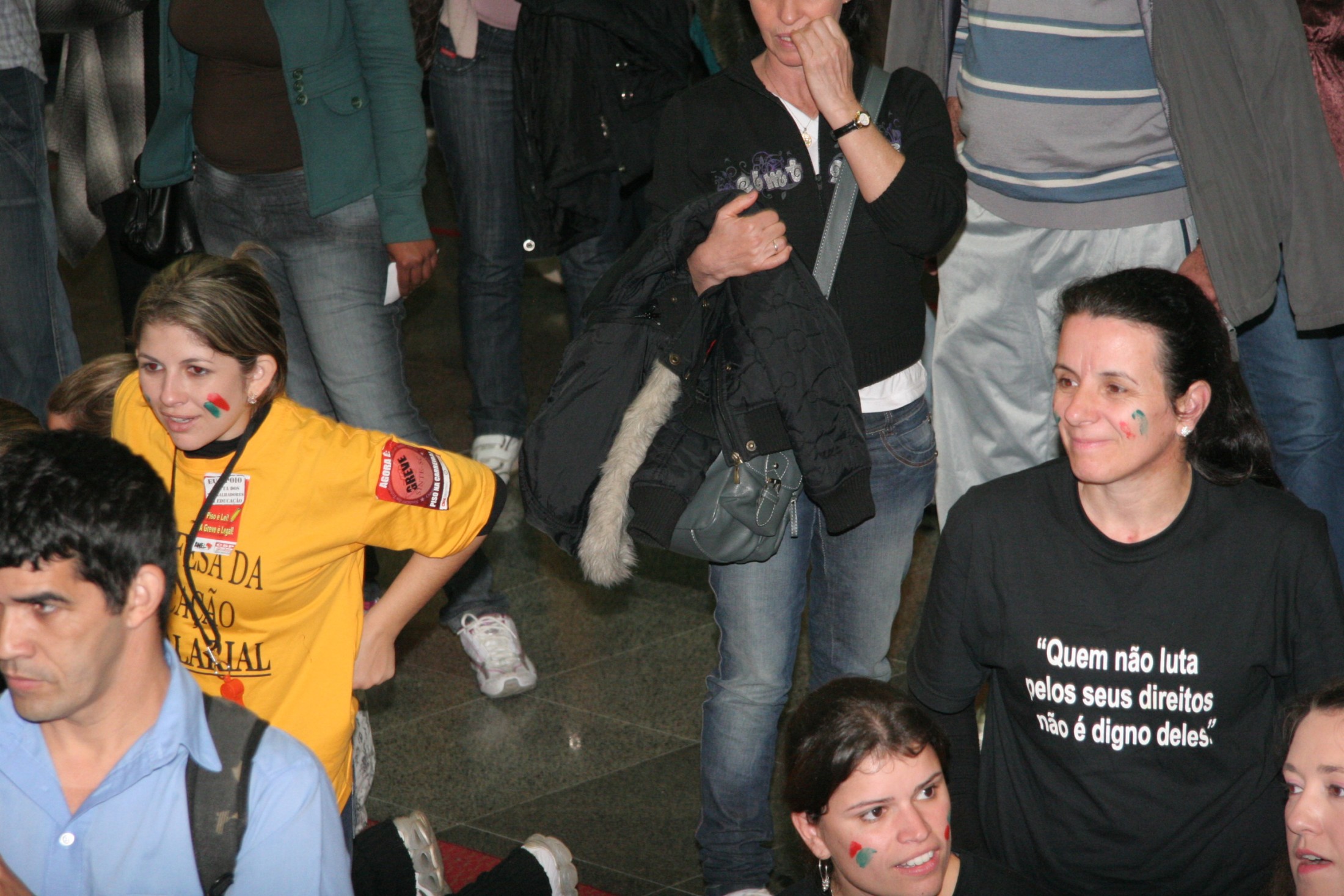 Manifestação dos Professores - Hall da ALESC