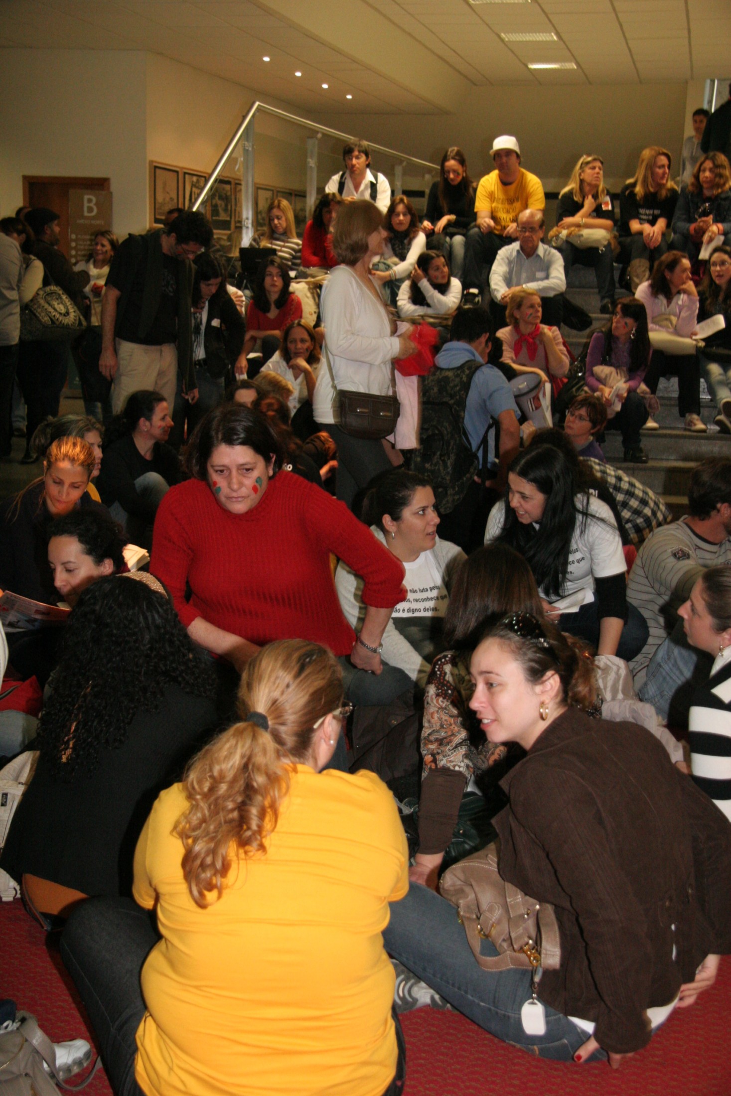 Manifestação dos Professores - Hall da ALESC