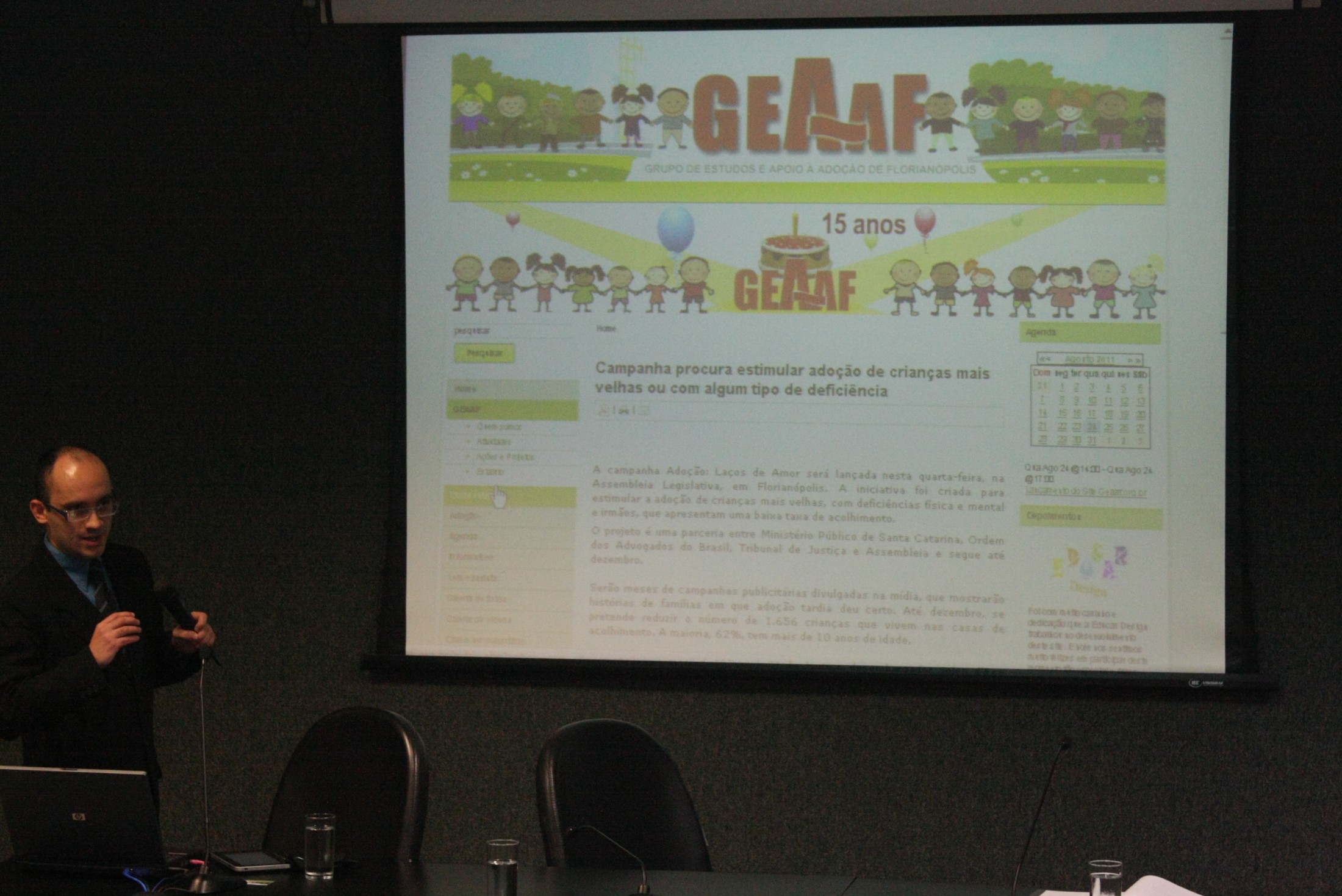 Lançamento do Site da Campanha de Adoção - GEAF