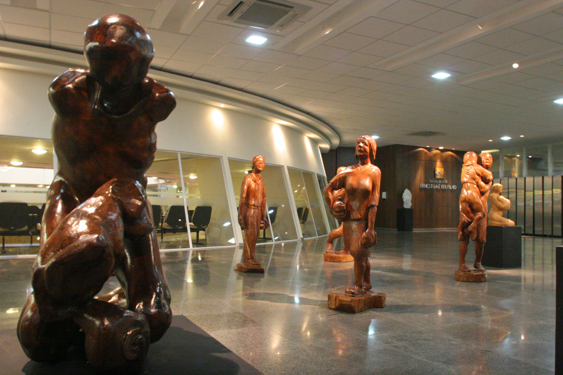 Casagrande expõe esculturas em madeira no Hall da Assembleia