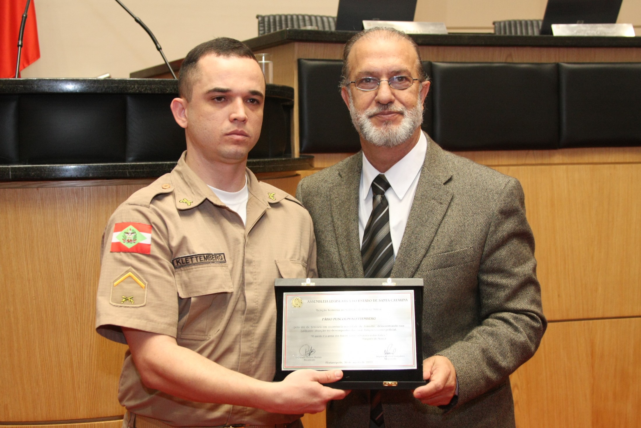 Policial Homenagiado Fabio Klettenberg
