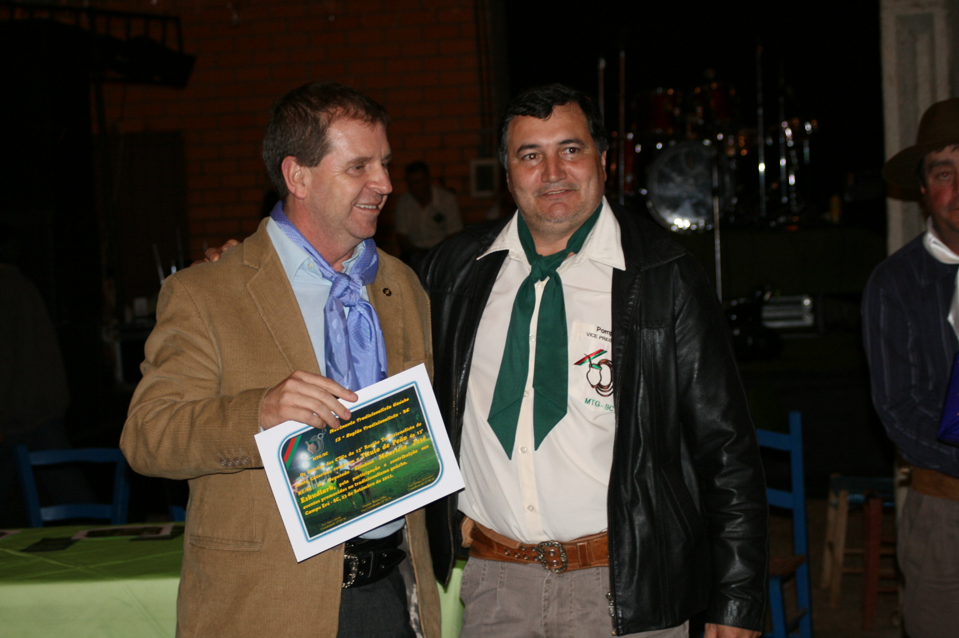 Eskudlark e o vice presidente estadual do MTG