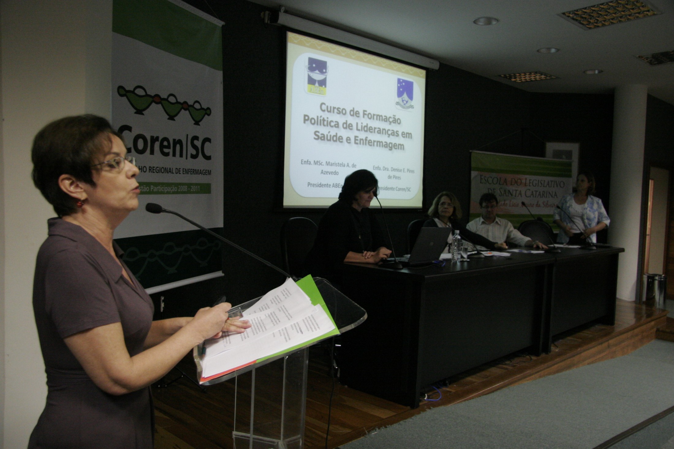 Curso de Formação Política para Liderança em Saúde e Enfermagem - Denise Elvira Pires - COREN SC