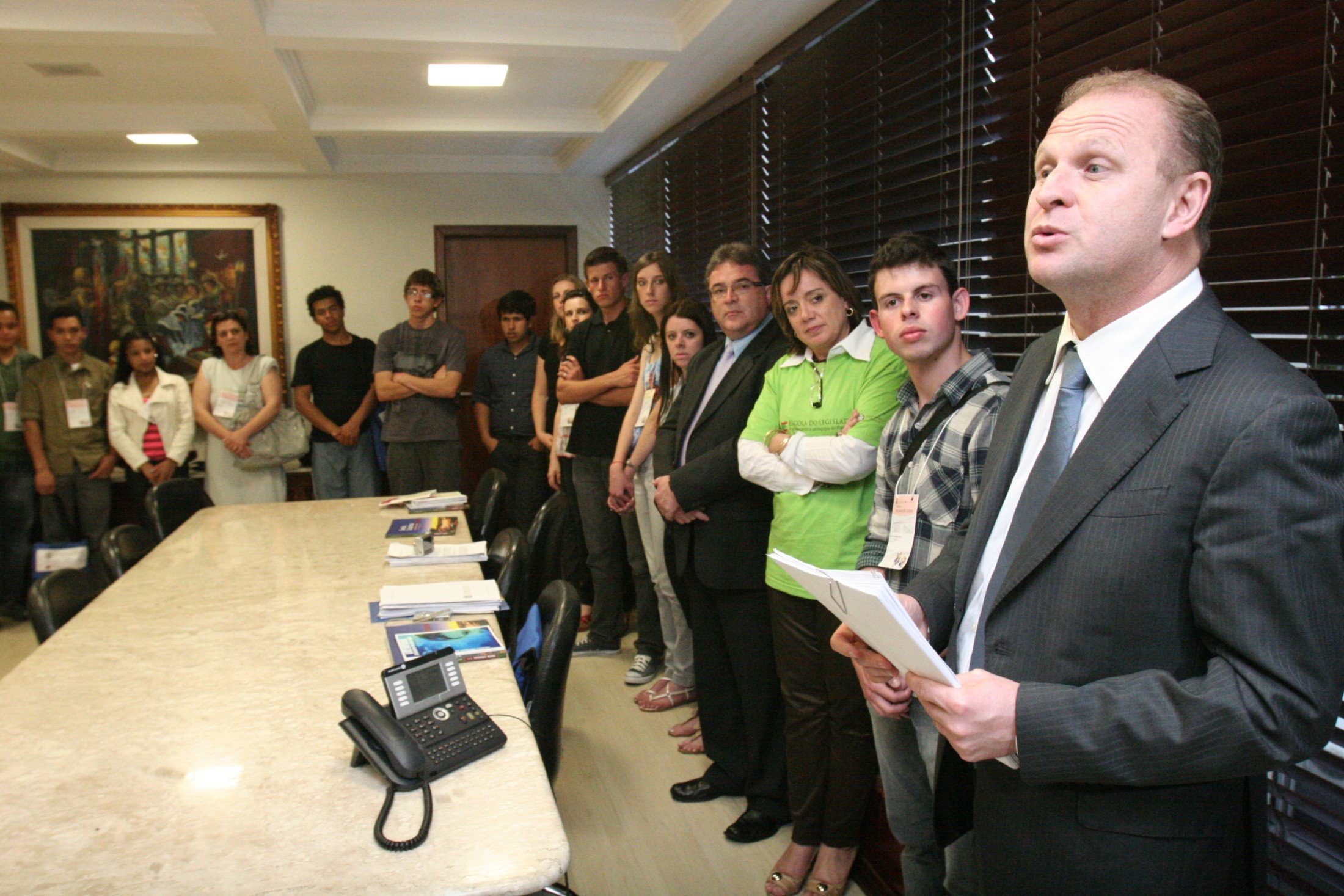 Parlamento Jovem visita a Presidência da Alesc
