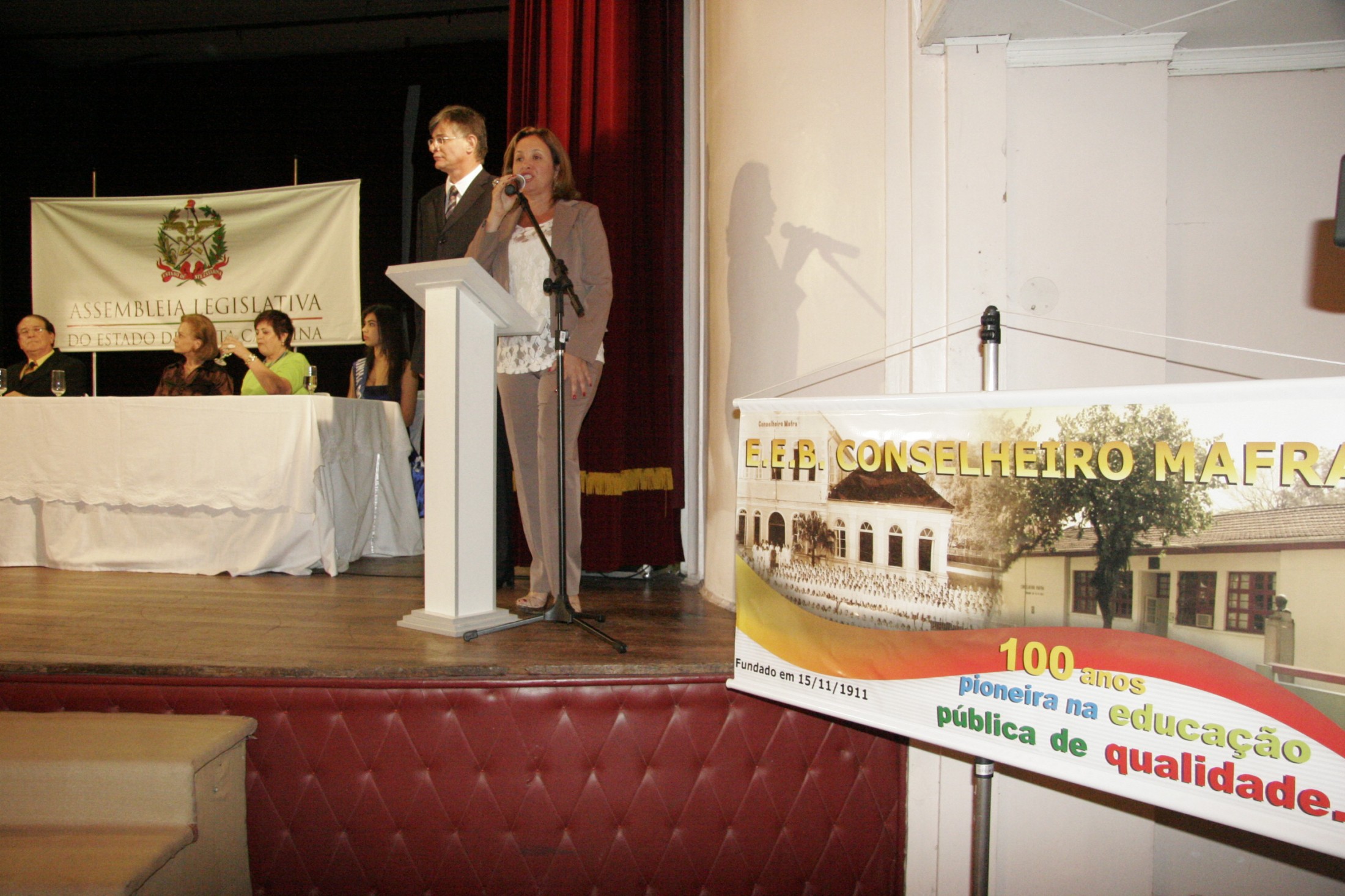 Sessão Solene em homenagem à Escola de Educação Básica Conselheiro Mafra de Joinville pela passagem dos seus 100 anos de fundação