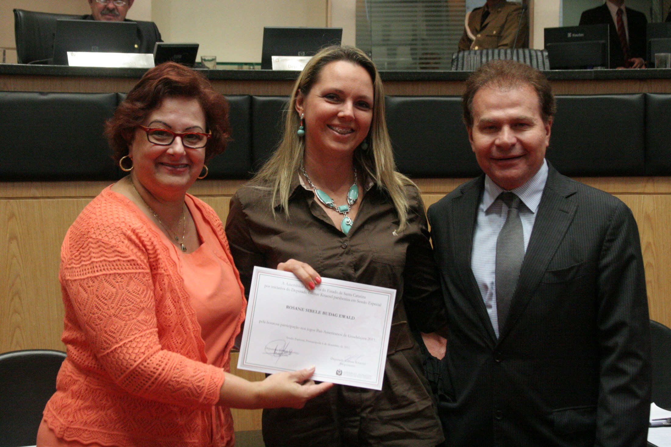 Homenagem aos Atletas e Paratletas Catarinenses que participaram do Panamericano de 2011