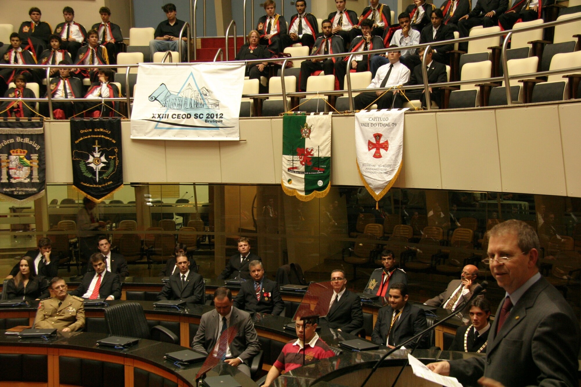 Sessão Especial em homenagem à Ordem DeMolay para o Brasil pela passagem dos seus 25 anos de atividades em Santa Catarina