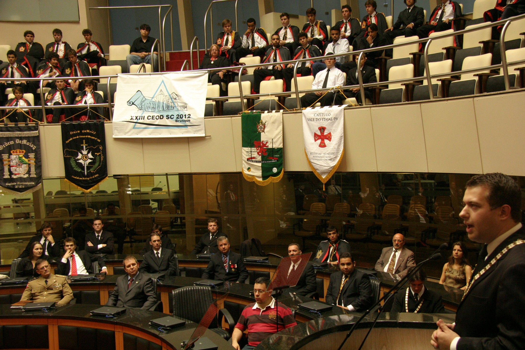 Sessão Especial em homenagem à Ordem DeMolay para o Brasil pela passagem dos seus 25 anos de atividades em Santa Catarina