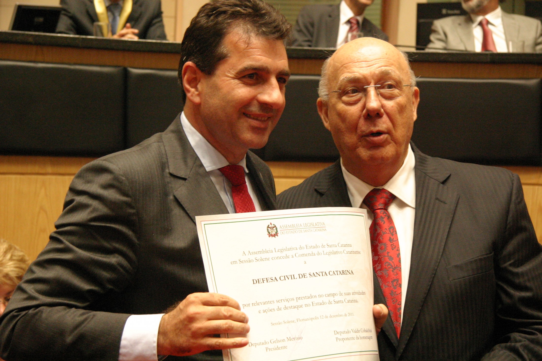 Valdir Cobalchini e Defesa Civil de Santa Catarina