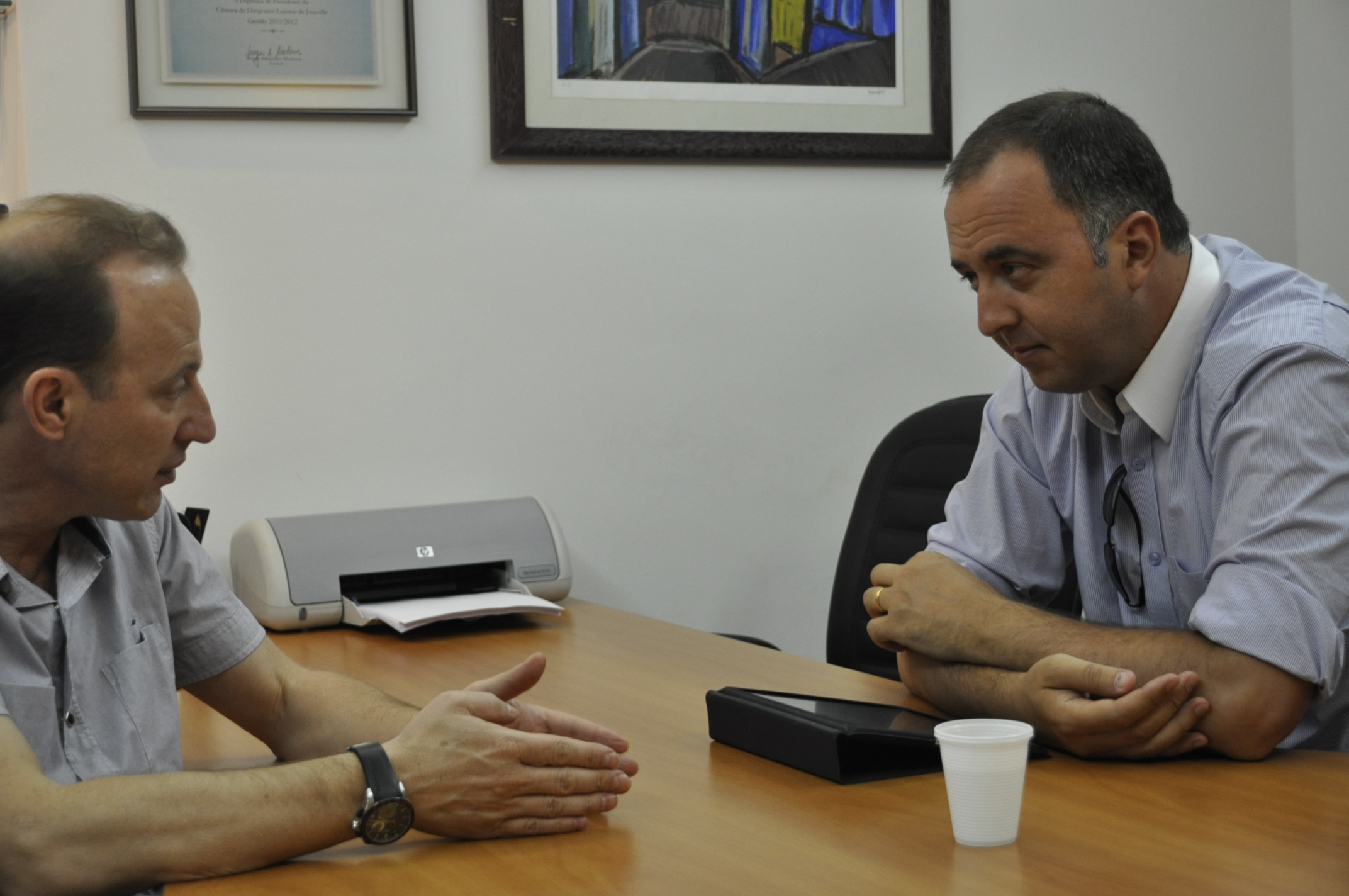 Deputado Kennedy em encontro com o o Presidente da CDL Joinville