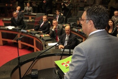 Colombo faz leitura da mensagem anual  na Assembleia Legislativa