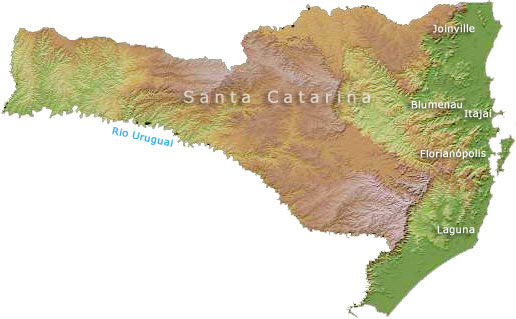 Mapa de Santa Catarina