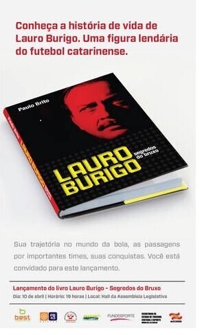 Aviso de pauta – Paulo Brito lança livro sobre Lauro Búrigo