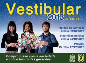 UFSC prorroga inscrições para Vestibular 2013