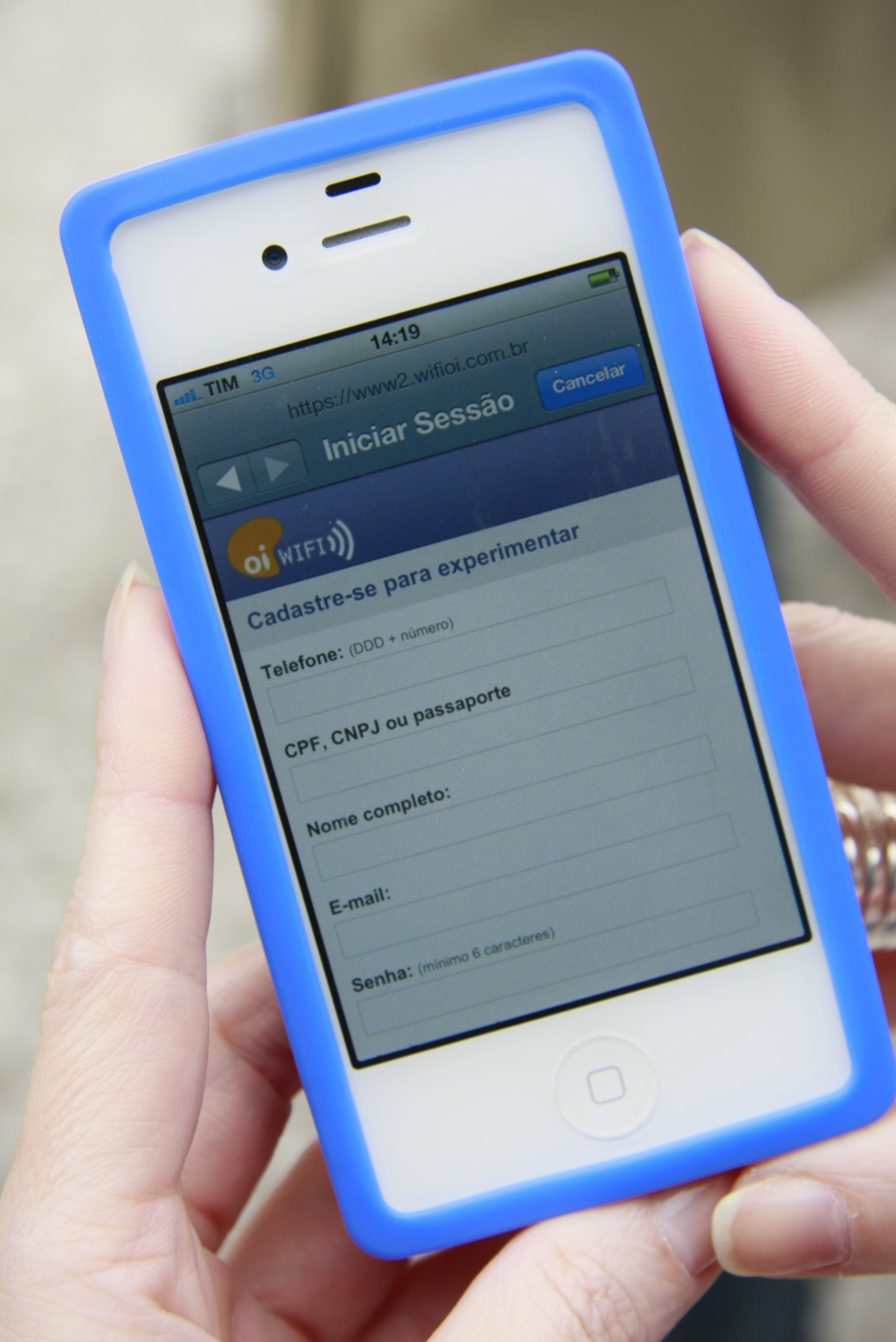 Acesso à internet a partir de telefone público