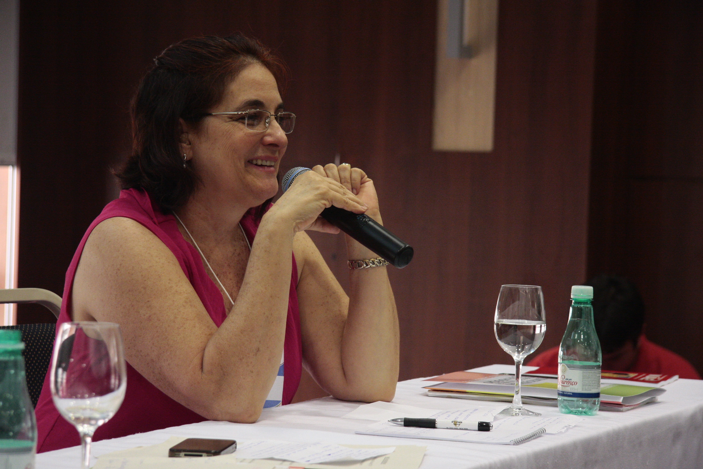 Mesa Redonda: O Acolhimento Institucional na Interface com os Grupos de Estudos e Apoio à Adoção. Vera Lucia Alves Cardoso.  Foto: Miriam Zomer