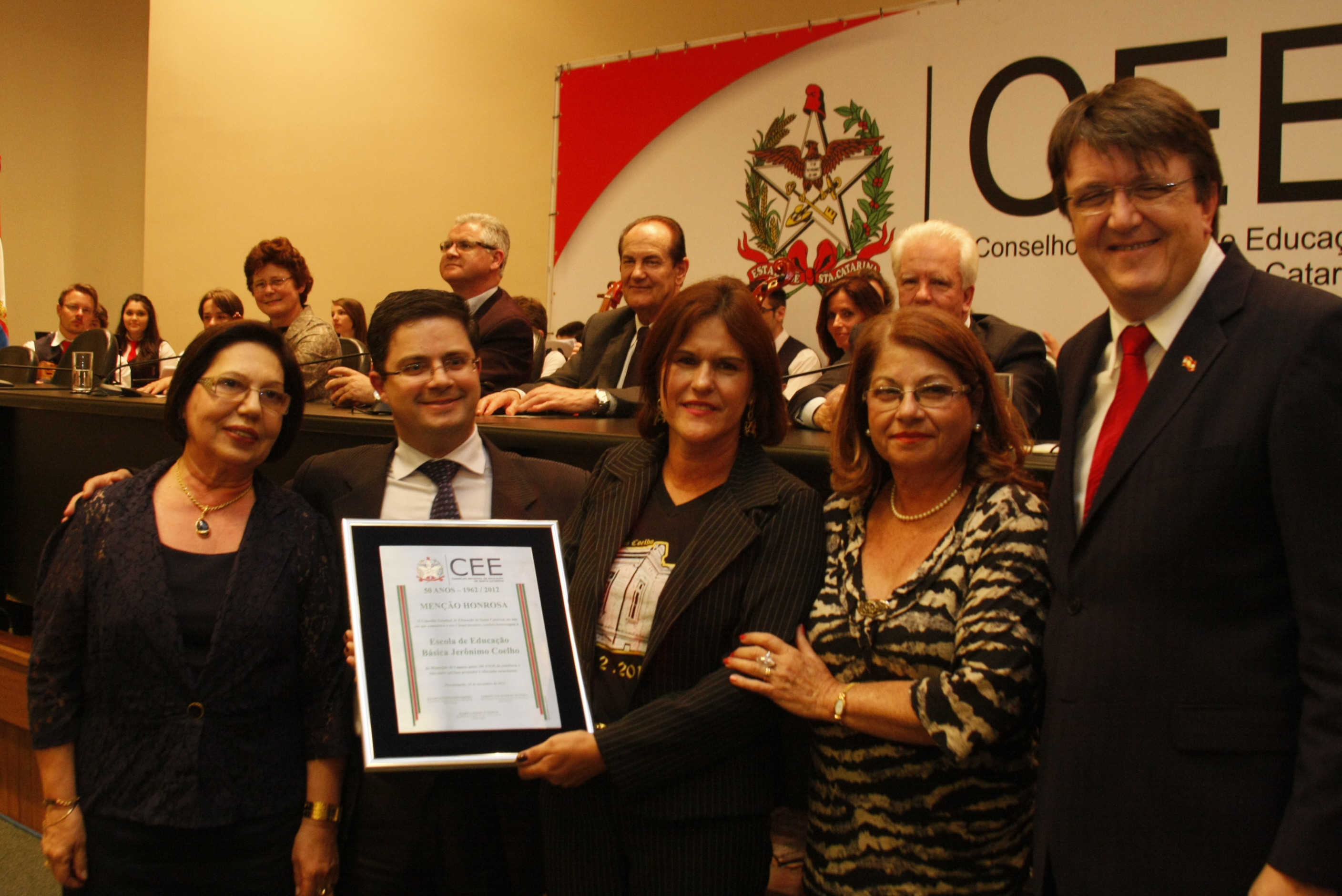 Premiação das Escolas Centenárias de Santa Catarina. Foto: Carlos Kilian