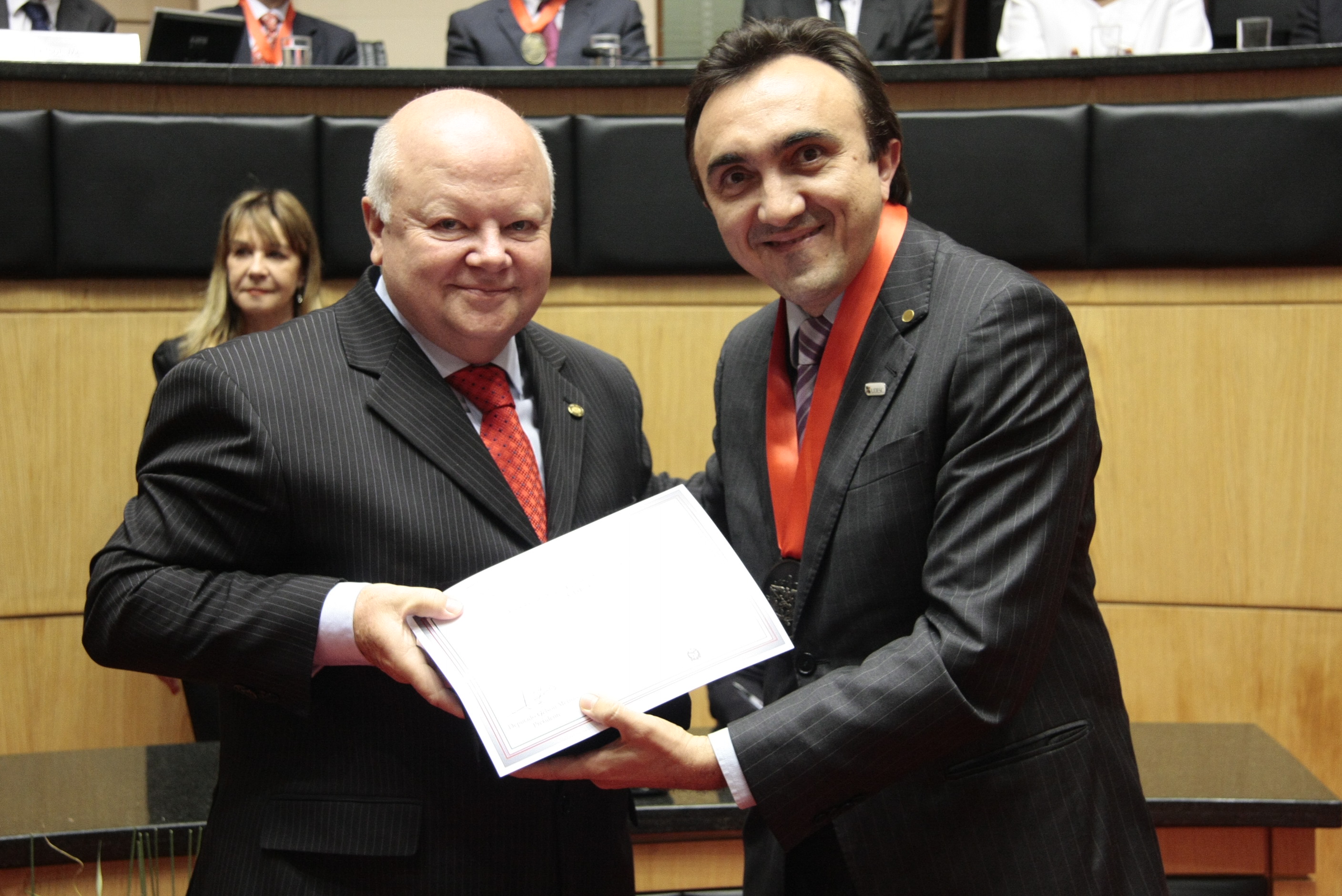 Sessão Solene da Comenda do Legislativo. Renato Hinnig homenageia  Universidade do Estado de Santa Catarina (Udesc). Foto: Solon Soares