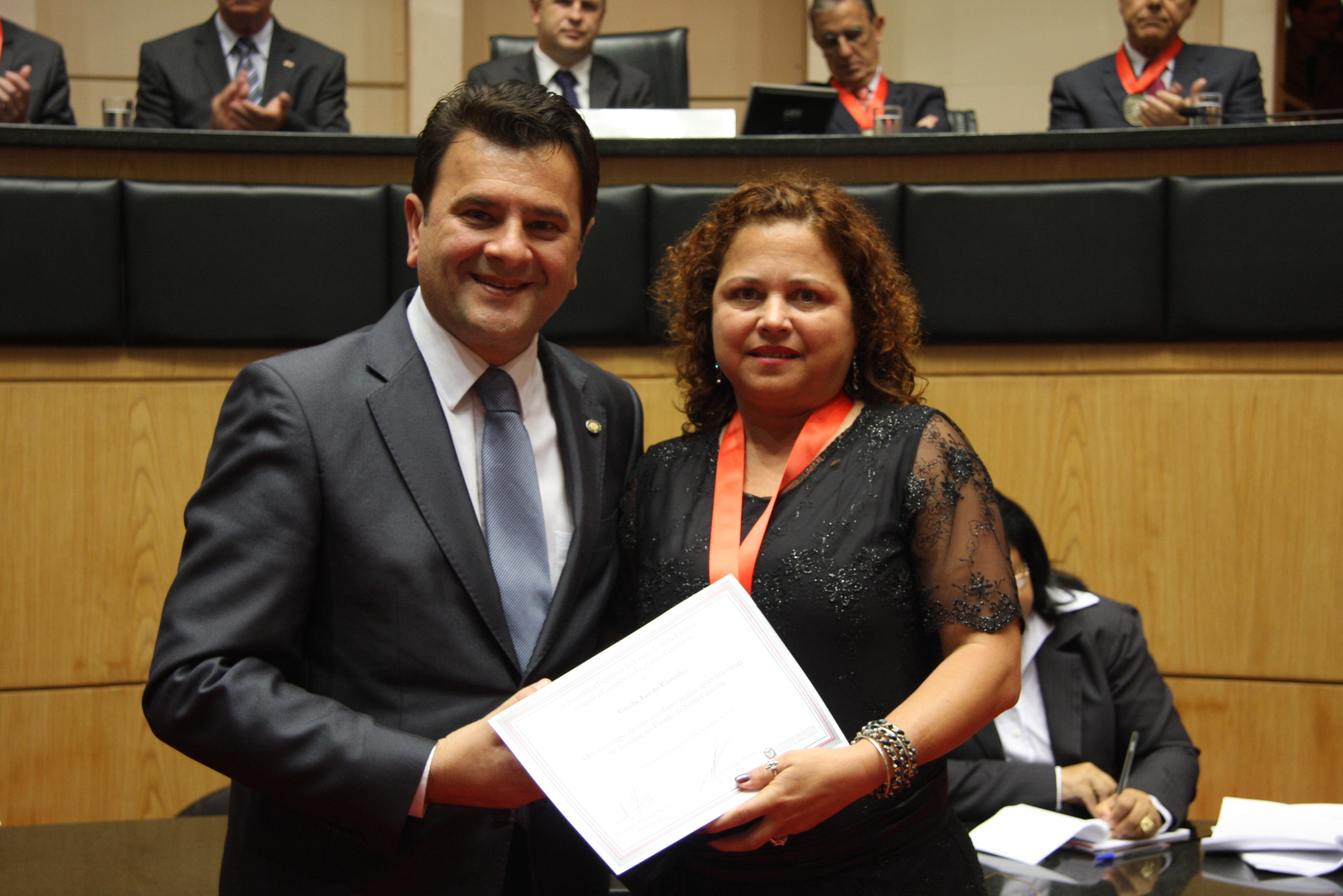 Sessão Solene da Comenda do Legislativo. Deputado  Elizeu Mattos homenageia Creche Lar do Caminho. Foto: Solon Soares