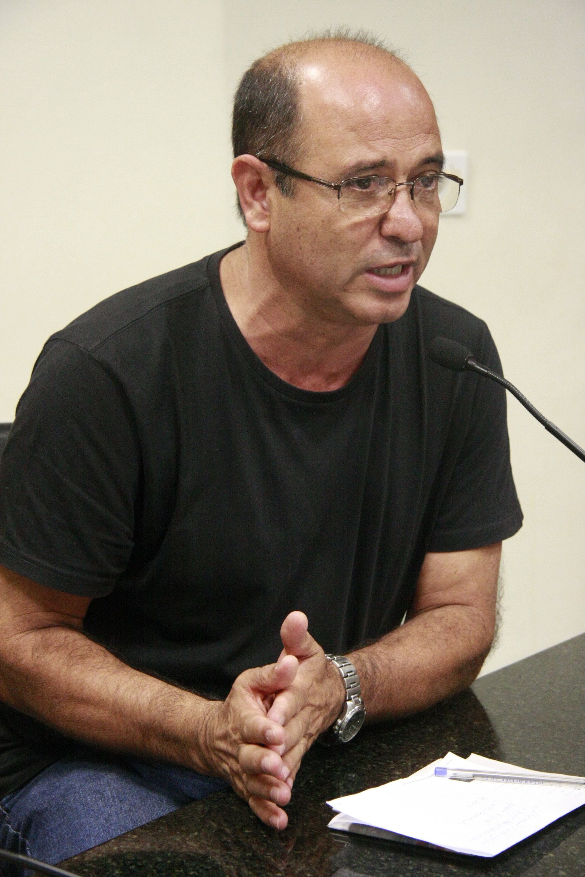 Reunião dos líderes das bancadas. Presidente do Sindsaúde Pedro Chagas.  FOTO: Thiago Marthendal