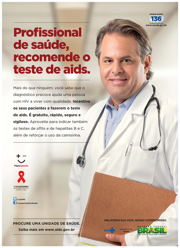 Campanha do Ministério da Saúde destaca a importância da testagem para o HIV