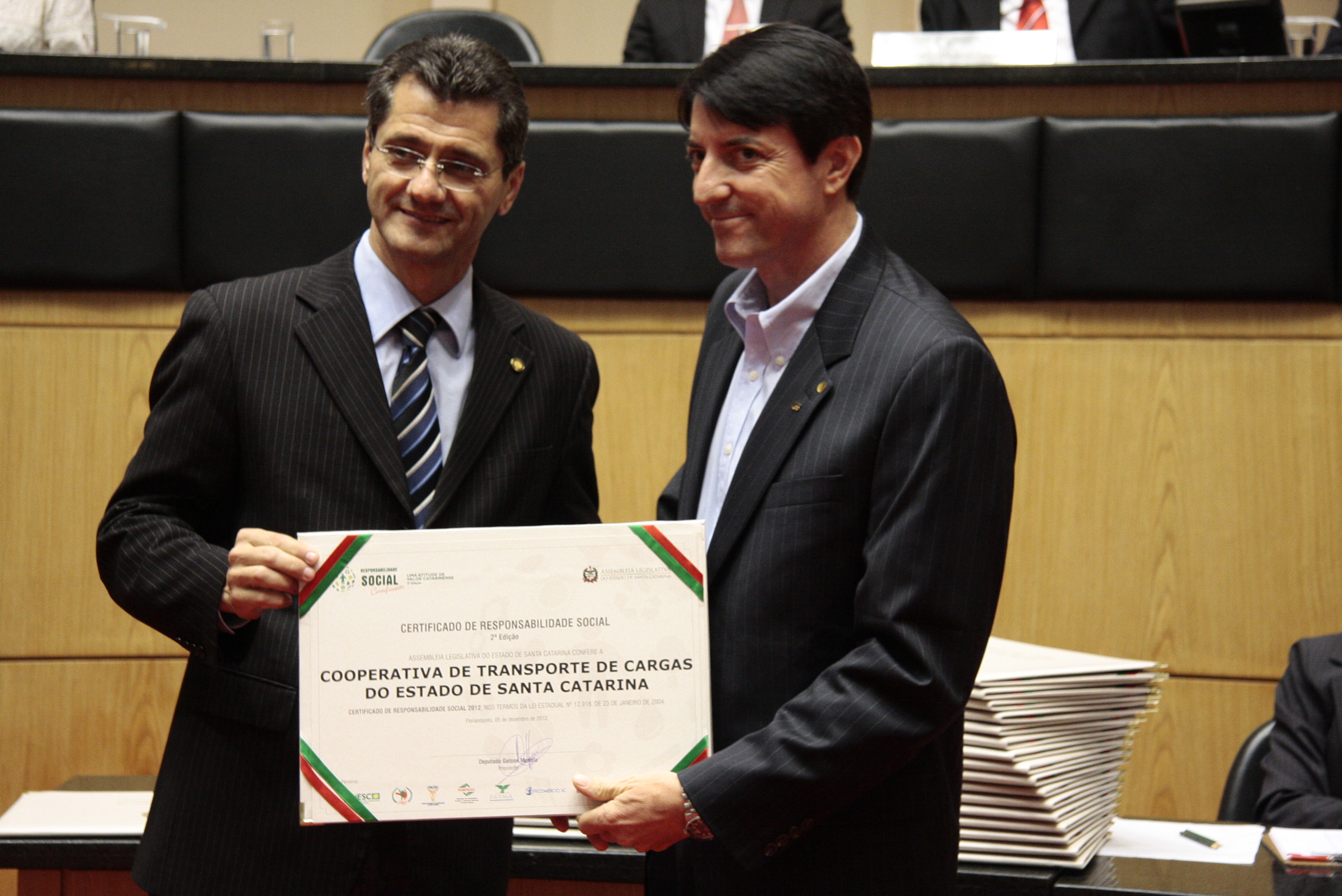 Sessão Especial de Certificação de Responsabilidade Social - 2012 - Foto: Miriam Zomer