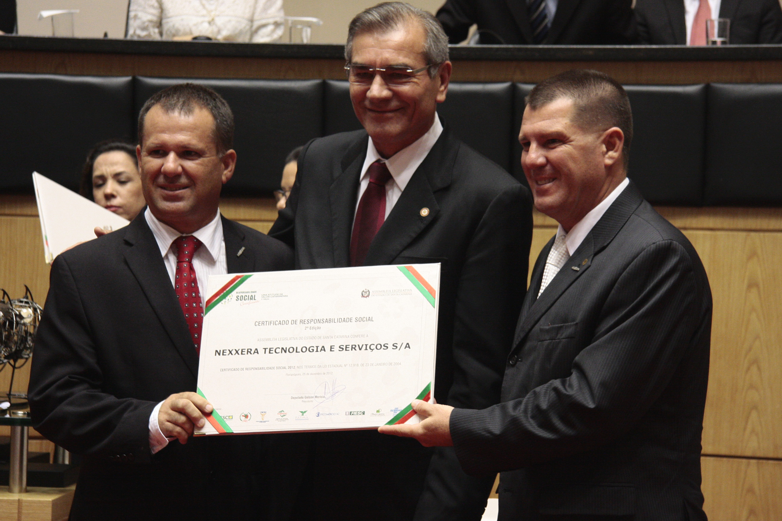 Sessão Especial de Certificação de Responsabilidade Social - 2012 - Foto: Miriam Zomer