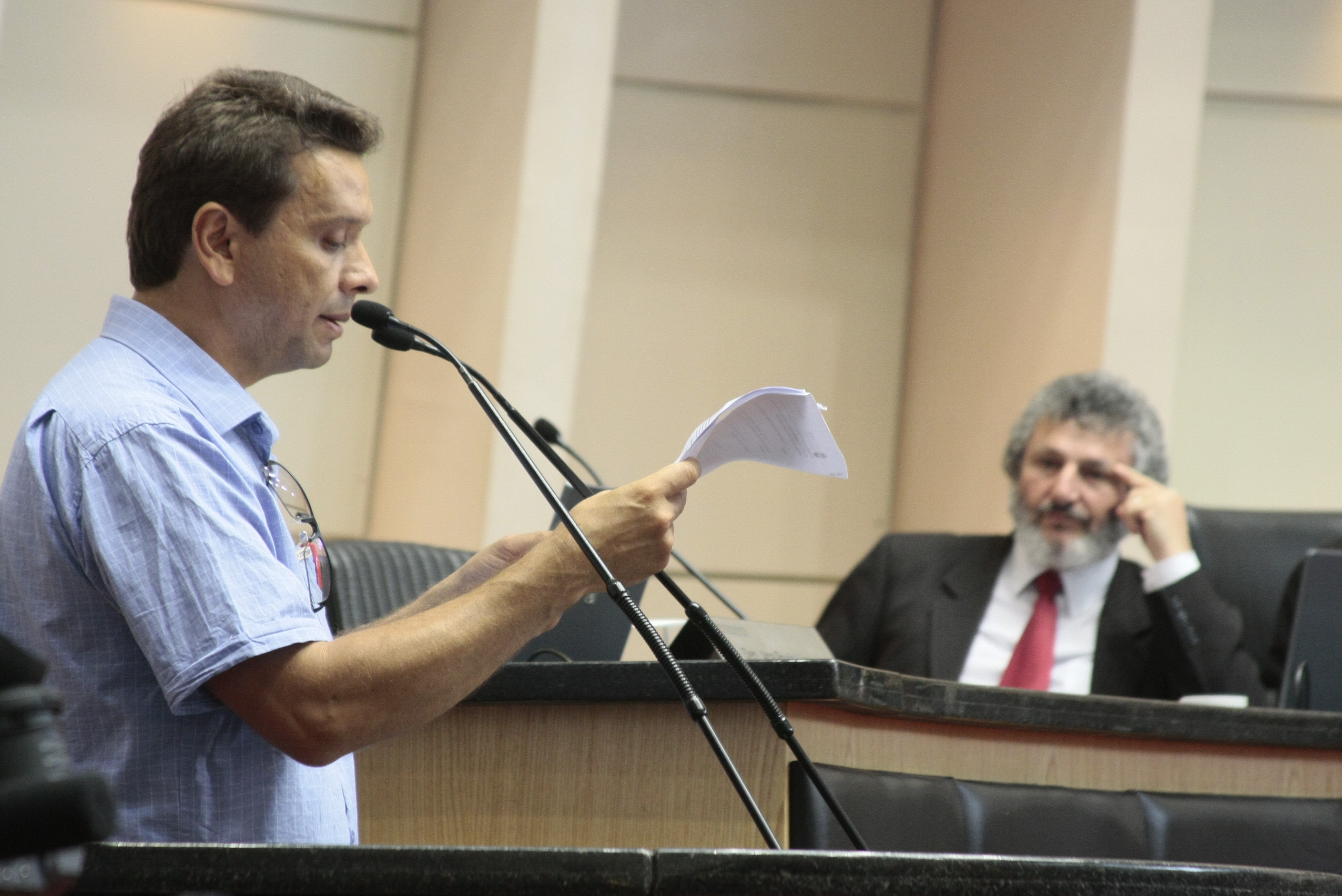 Sessão Ordinária da Assembleia Legislativa do Estado de Santa Catarina. Presidente do SINTESP  Mário Silva. Foto: Solon Soares