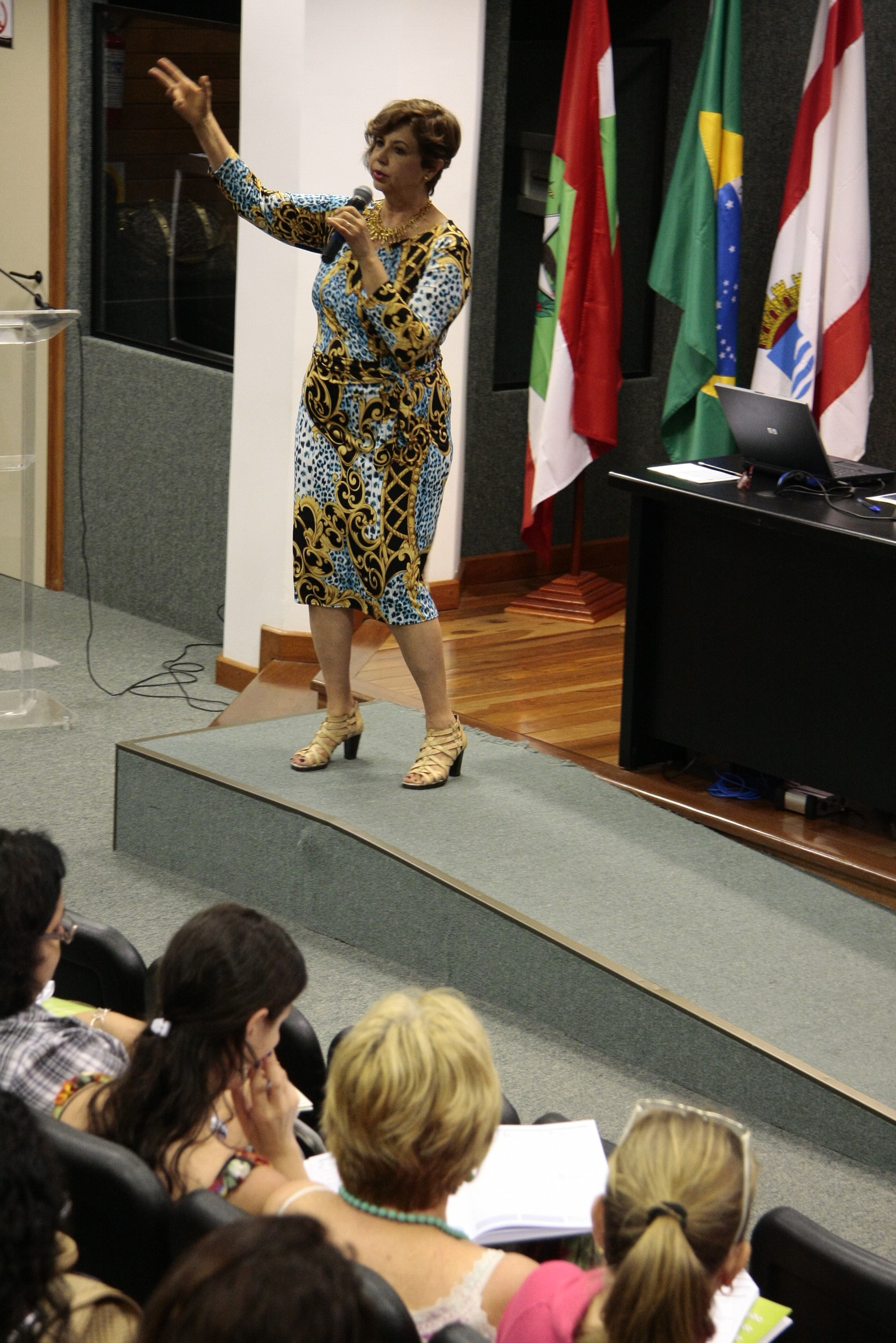 Encontro dos Conselhos de Educação da Região Sul.  Professora Clélia Brandão Alvarenga Craveiro. Foto: Miriam Zomer