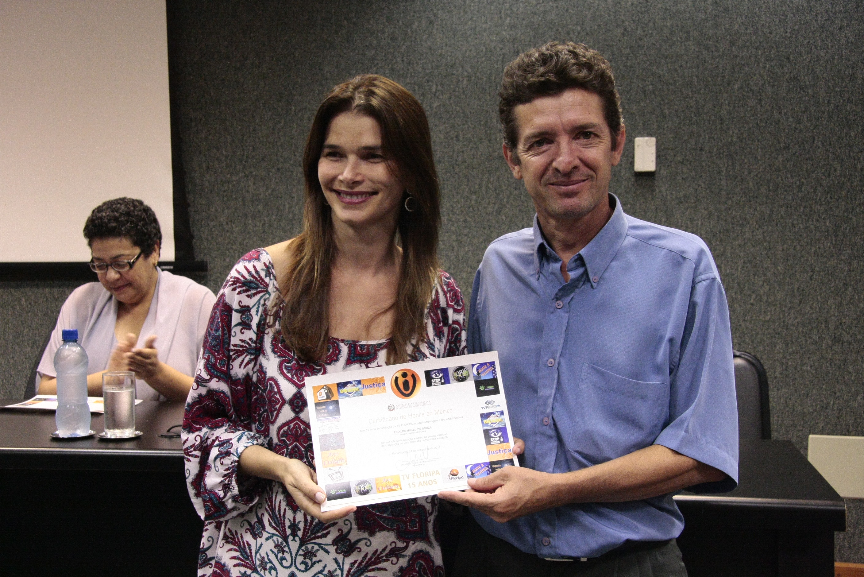 Homenagem aos 15 anos da TV Floripa. Foto: Miriam Zomer