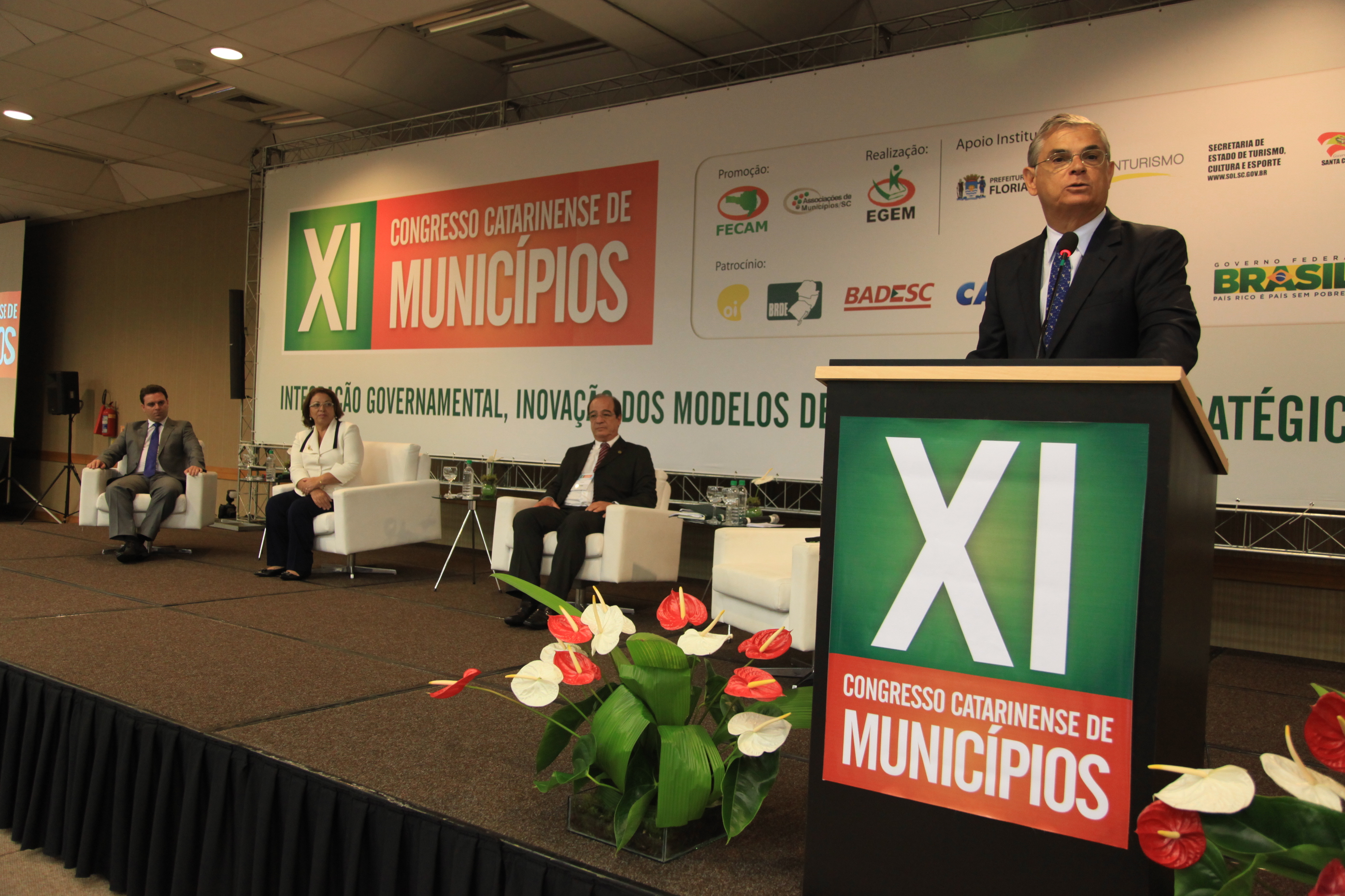 XI Congresso Catarinense de Municípios - Eduardo Pinho Moreira, vice governador - Foto: Lucas Gabriel Diniz