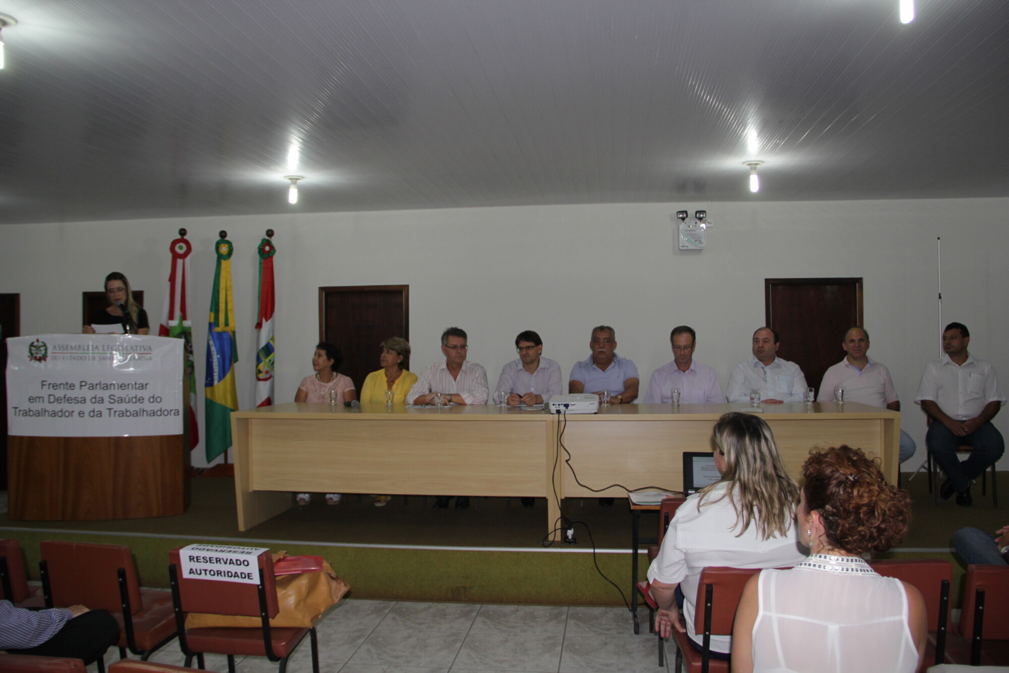 Deputado Neodi Saretta (PT) no seminário “Uma SC sem LER é possível?”, realizado em Jaraguá do Sul