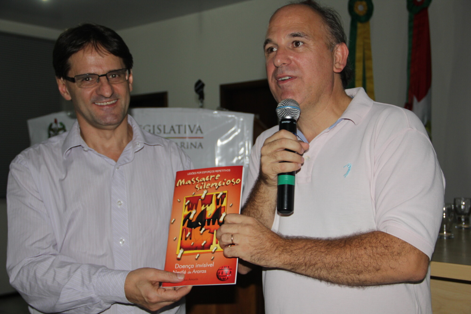 Deputado Neodi Saretta (PT) no seminário “Uma SC sem LER é possível?”, realizado em Jaraguá do Sul
